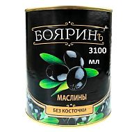 Маслины Бояринъ без косточки, 3100 мл