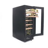 Винный шкаф CellarPrivate встраиваемый, однокамерный на 20 бутылок (CP020-1TBH) в черном цвете со ск