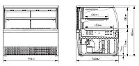 Витрина холодильная Марихолодмаш VSk-0,95 Veneto (нержавеющая сталь)
