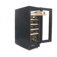 Винный шкаф CellarPrivate встраиваемый, однокамерный на 20 бутылок (CP020-1TBH) в черном цвете со ск