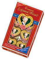 Подарочный набор конфет 485 Reber Mozart шоколадные сердечки Constanze Mozart Heart 80 г коробка 12