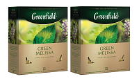 Чай в пакетиках Greenfield Green Melissa (Грин Мелисса) 150 г набор 2 упаковки арт.0879-02