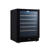 Винный шкаф CellarPrivate встраиваемый, однокамерный на 51 бутылку (СР051-1ТBH) чёрный со скрытой ру