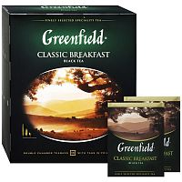 Чай в пакетиках Greenfield Classic Breakfast (Классик Брекфаст) чёрный 100х2г арт.0582-09