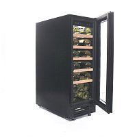 Винный шкаф CellarPrivate встраиваемый, однокамерный на 20 бутылок (CP020-1TBH) в черном цвете со ск