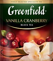 Чай в пакетиках Greenfield Vanilla Cranberry чёрный с добавкми 100х1.5 г арт. 1139-10