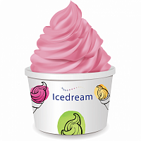 Смесь сухая для мягкого мороженого IceDream Клубничное 1,666 кг