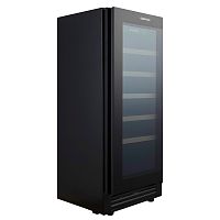 Винный шкаф CellarPrivate встраиваемый, однокамерный на 32 бутылки (CP032-1TBH) чёрный со скрытой ру