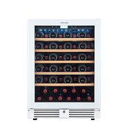 Винный шкаф CellarPrivate встраиваемый, однокамерный на 51 бутылку (СР051-1ТWH) белый со скрытой руч