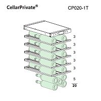 Винный шкаф CellarPrivate встраиваемый, однокамерный на 20 бутылок (CP020-1T)
