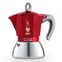 Гейзерная кофеварка Bialetti Moka Induction Red 4 чашки (150 мл.)