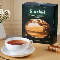 Чай в пакетиках Greenfield Classic Breakfast (Классик Брекфаст) чёрный 100х2г арт.0582-09