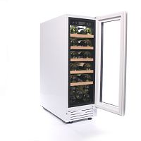 Винный шкаф CellarPrivate встраиваемый, однокамерный на 20 бутылок (CP020-1TWH) белый со скрытой руч