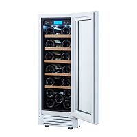 Винный шкаф CellarPrivate встраиваемый, однокамерный на 20 бутылок (CP020-1TWH) белый со скрытой руч