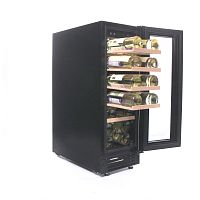 Винный шкаф CellarPrivate встраиваемый, однокамерный на 20 бутылок (CP020-1TBH) в черном цвете со ск