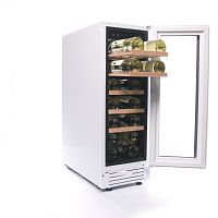 Винный шкаф CellarPrivate встраиваемый, однокамерный на 20 бутылок (CP020-1TWH) белый со скрытой руч