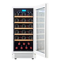 Винный шкаф CellarPrivate встраиваемый, однокамерный на 32 бутылки (CP032-1TWH) белый со скрытой руч