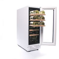 Винный шкаф CellarPrivate встраиваемый, однокамерный на 20 бутылок (CP020-1TWH) белый со скрытой руч