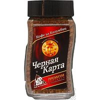 Кофе растворимый сублимированый	Черная карта ПРЕМИУМ 95 гр. стекло